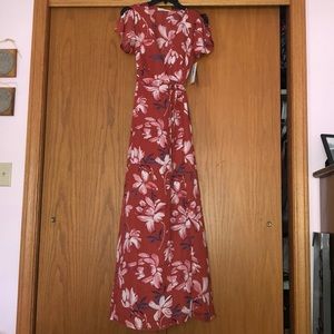 Red Dress Boutique Floral Maxi Wrap Dress
